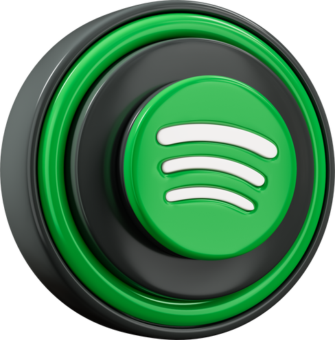 Spotify icon isolated 3d render cutout